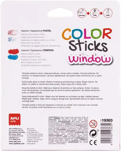 Color Sticks Window - 6 Units